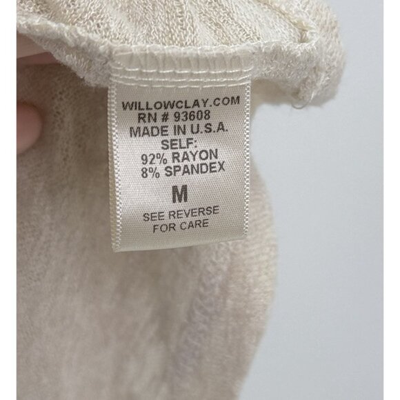 Willow & Clay‎ Pea In The Pod Cream Tie Back Button Maternity Sweater Size M USA - Picture 5 of 8